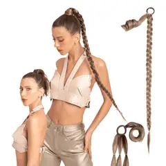 MY DOLL HAIR - Ponytail Trenza Braid It XL 34 pulgadas - Rubio Cenizo