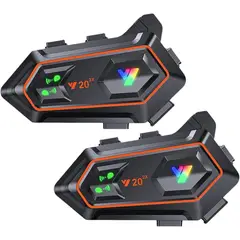 MT HELMETS - Intercomunicadores Y20 Bluetooth 5.0 Impermeables