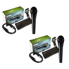 SHURE - Microfonos Profesional PGA58-XLR Kit X 2 Unidades