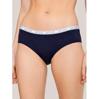 TOMMY HILFIGER - Pantie Azul Tipo Hipster Con Logo