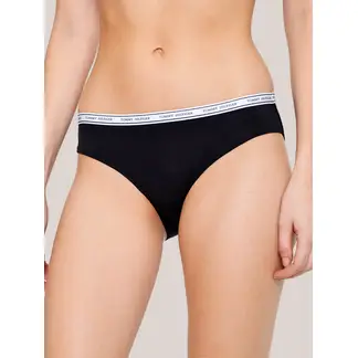 TOMMY HILFIGER - Pantie Negro De Algodón Clásicas Tipo Bikini