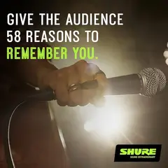 SHURE - Micrófono alámbrico Profesional Sm58