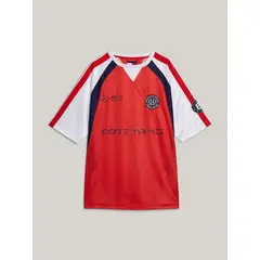TOMMY HILFIGER - Camiseta roja de fútbol Tommy x Mercedes F1 x CR