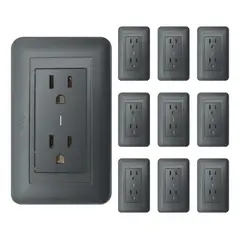 VCP - Tomacorriente Doble Ws180-409 Amanecer Negro X 10