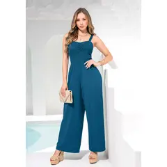 MARKETING PERSONAL - Enterizo Largo Exterior Azul Petróleo Mp 1064