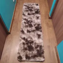 MITAPETE COM - Tapete Alfombra Camino Peludo Antideslizante 50 X 180cms Café