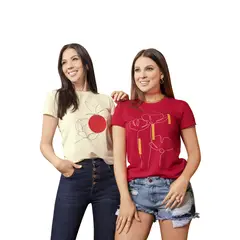 ATYPICAL - Camiseta Mujer Rojo 9558