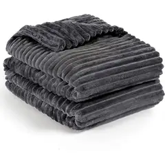 SIRENITAS - Cobija térmica 2.50x2m Cama Doble o 2 plazas Acanalada Gris