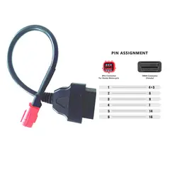 GENERICO - Conector Adaptador Cable Escaner Moto Benelli Ktm Honda 6p