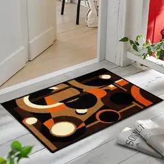 GENERICO - Alfombra Tapete Pie De Cama - Entrada Naranja 50 X 80cms