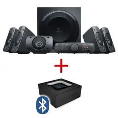LOGITECH - Combo Parlantes 5.1 Z906 500W + Adaptador Bluetooth 3,5mm