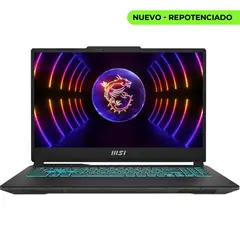 MSI - Portatil Cyborg 15,6'' Intel I7 13620H Ram 32gb Ssd 512gb Rtx4050 6 GB DDR6 Color Negro.