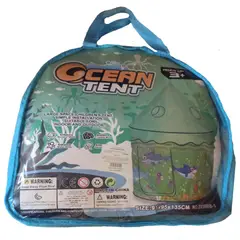 JUGANDO Y EDUCANDO - Juguete Carpa Infantil Océano Con Diseño De Tiburones Niños