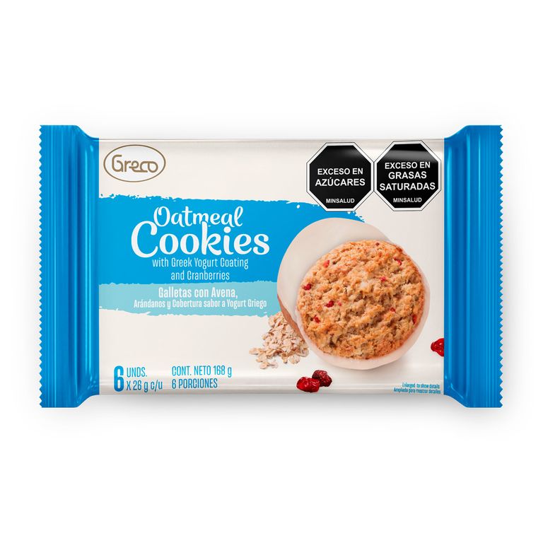 Galletas con Avena y Yogurt griego 168g