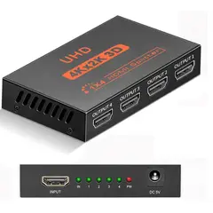 GENERICO - Splitter Hdmi 1x4 Puertos 4k 2k Dc 5v - 3840x2160 85 Ghz