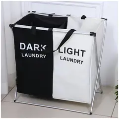 ONE PIXEL - Organizador De Ropa Cesta Plegable 2 Espacios