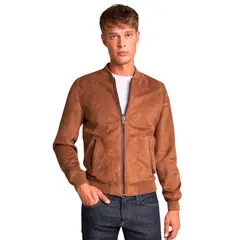 GENERICO - Chaqueta Gamuza Café Hombre