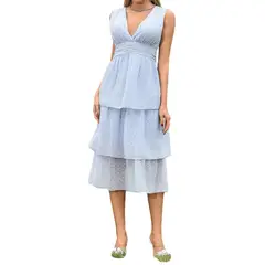 YURELKSHOP - VESTIDO DE FIESTA MIDI BODA COCTEL GRADO_.