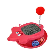 AM MASCOTAS - Rascador Gato Platillo Pom Pom
