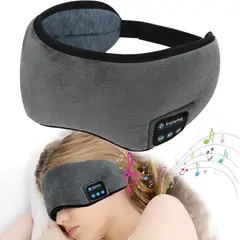 GENERICO - Máscara Para Dormir Antifaz Con Auriculares Bluetooth 5.0 GRIS