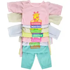 MUNDO BEBE - Semanario 14 piezas bebe multicolor 0-3 meses