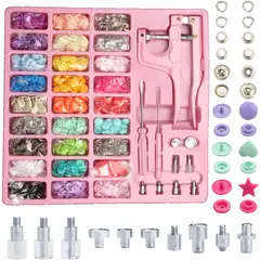 GENERICO - Botón De Presión De Pinza Para Ropa, 26 Colores 300 Juegos