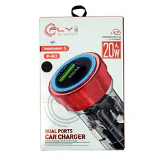 GENERICO - Cargador para Carro Automóvil Carga Rápida 20w Doble Entrada