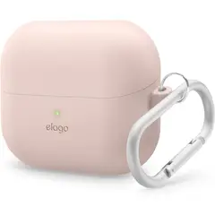 ELAGO - Estuche Compatible Galaxy Buds 3 / Buds 3 Pro Con Arnés Rosado.