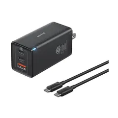 BASEUS - Cargador Usb Tipo C De 65w Con Tres Puertos Celular
