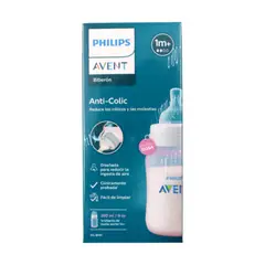 AVENT - Tetero Válvula Anticólicos Rosa 9Oz - - SCY12109