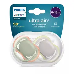 AVENT - Chupete Ultra Air 6-18M - - SCF08520