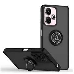 GENERICO - Funda Estuche Mate Con Anillo Compatible Xiaomi Redmi 13 4G Negro