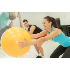 GENERICO - Pelota Fitnes Golty Jump Ball 65 Centim. Amarillo + Inflador