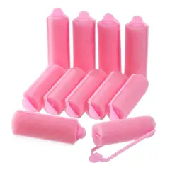 GENERICO - Rulos x 10 Unid Rizador Rollos Tubos Cilindros Ondas De Cabello Rizado