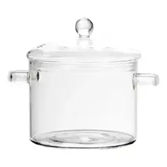GENERICO - Olla Cacerola Transparente De Vidrio Templado Cocina Tapa