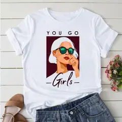 FLORESA - Camiseta Mujer Manga Corta Estampado