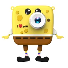 GENERICO - Camara Digital Para Niños Diseño Bob Esponja Amarillo Y Rosa