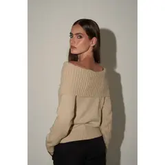 ANA PLATA - OFF SHOULDER KNITTED SWEATER