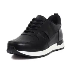 VIAR - Tenis Cuero Para Hombre Walfer Negro