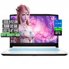 MSI - SWORD INTEL CORE I7-11800H RTX 3050TI 4GB SSD 512GB RAM 32GB LED 15,6 FULL HD 144Hz