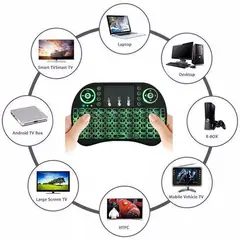 MULTIPLACE COLOMBIA - Mini Teclado Inalambrico Touchpad Retroiluminado TV Box Smart PC