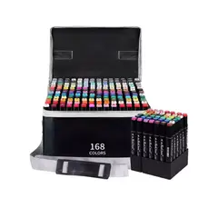 TOUCH - Kit Marcadores Doble Punta X 168 Piezas Escritorio