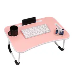 MULTIPLACE COLOMBIA - MESA PLEGABLE PORTATIL TABLET Y COMIDAS IMPORTADO ROSADA