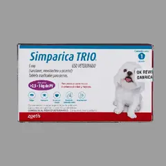 ZOETIS - Simparica Trio Antiparasitario Tableta Masticable 2 5 A 5kg