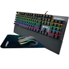 ICEBERG - Combo Gamer Optimus MK12 Teclado Mecánico + Mouse RGB + Mouse Pad