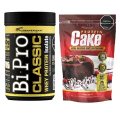 MEGAPLEX - Combo Proteina Bipro Classic Vainilla 1 lb + Protein Cake Chocolate