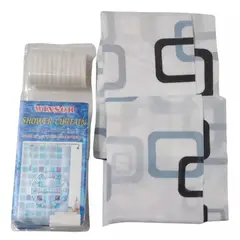 MAZUGI - Cortina Para Baño 180x180 Material Eva Resistente Al Agua 05