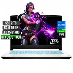 MSI - SWORD INTEL CORE I7-12700H RTX 3070TI 8GB SSD 2TB RAM 16GB LED 15,6 FULL HD 144Hz