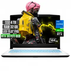 MSI - SWORD INTEL CORE I7-12700H RTX 3070TI 8GB SSD 4TB RAM 32GB LED 15,6 FULL HD 144Hz