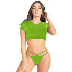 FORMAS INTIMAS - Conjunto Mujer Verde Fi 6545